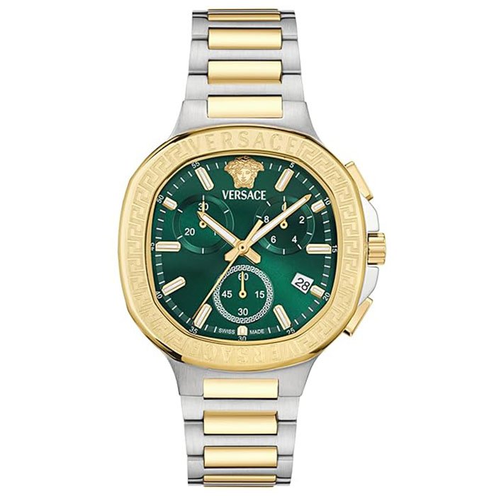 Versace V-Lady 40 mm Green Dial Unisex Chrono Watch